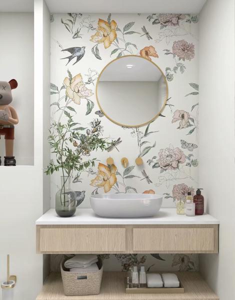 Grade AAA Toilet Flower Tile , 600x1200mm Background Wall And Wall Tile