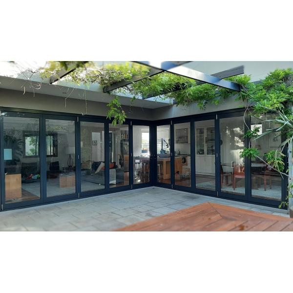 Алюминиевые складные двери с порошковым покрытием 1,0-2 мм