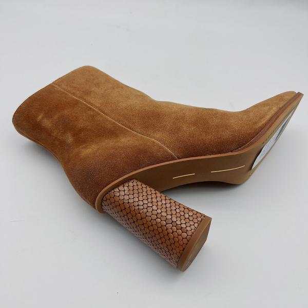 Stylish Square Toe Leather Ankle Boots ODM OEM Ladies Suede Ankle Boots