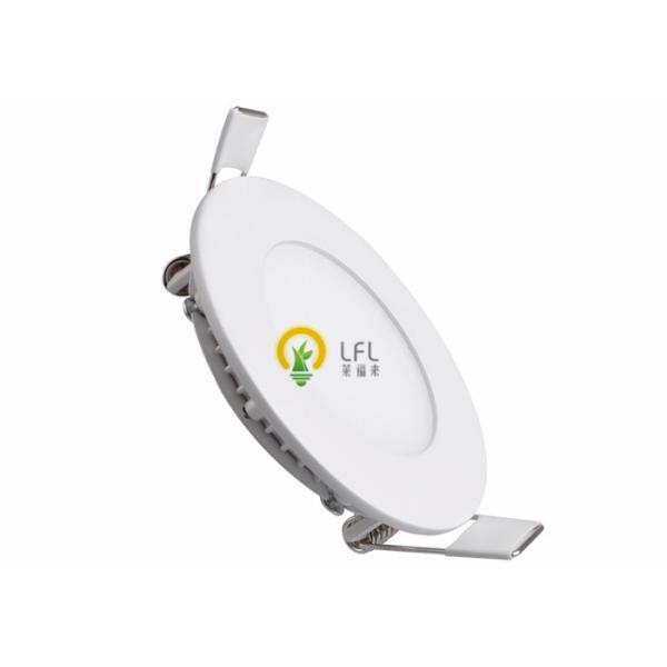 Round Recessed LED Slim Panel With Cool Light Thickness 4mm Mitsubishi Material