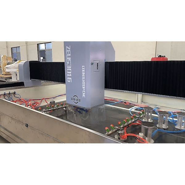 Double Heads Stone Grinding Machine with PLC & Gearbox High Productivity CNC Machining Center Featuring Engine & Pump