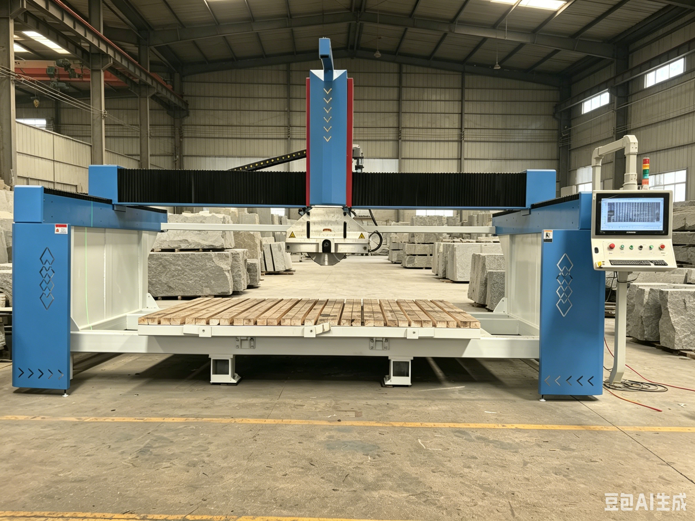 800MM 5 AXIS CNC CUTTER 22KW+750w 3200*2000MM CUT 300MM BRIDGE CUTTING MACHINE SAVE MONEY FREE  AFTER SALES TRAINING CUSTOM LOGO CHAMFER 90 DEGREE CAMERA BLADE TABLE TILT 85 DEGEEE 4500KG CAST IRON