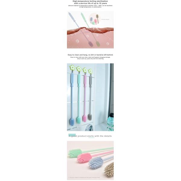 Щетка чистки бутылки силикона OEM гибкая складная