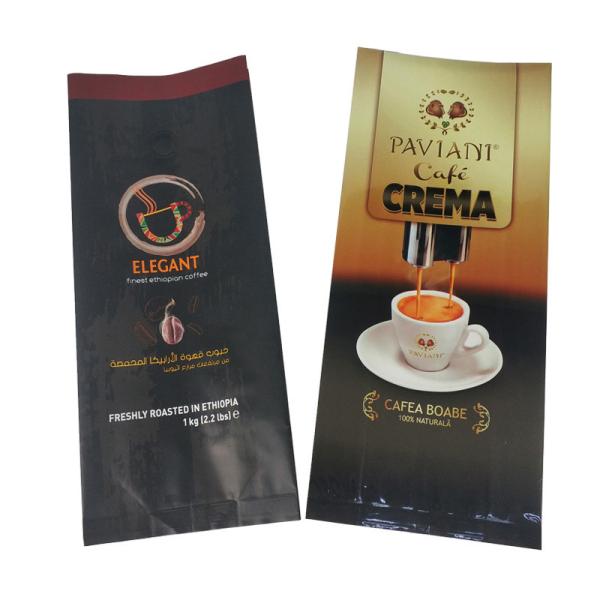 8 Oz Biodegradable Coffee Aluminum Foil Bag Stand Up With Valve