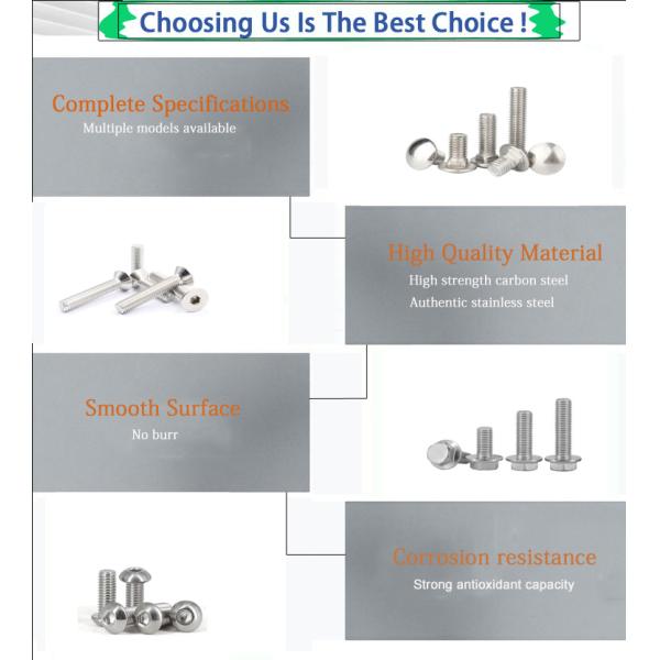GB стандартные нержавеющая сталь болты цинковые завершение квадратные болты шеи грибная голова
