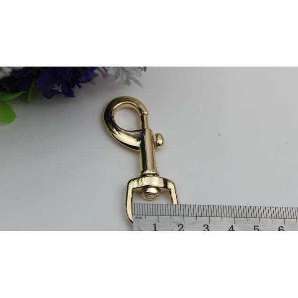 Bag purse zinc alloy light gold d ring 16 mm dog collar snap hook with nickel free