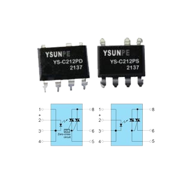 Серия полупроводникового реле 0.3A 0.6A 0.9A 1.2A YSC2 оптроники Phototriac