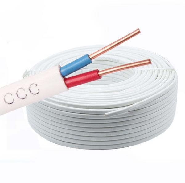 White Sheath BVVB PVC Insulated Copper Cable For Home Furnishings