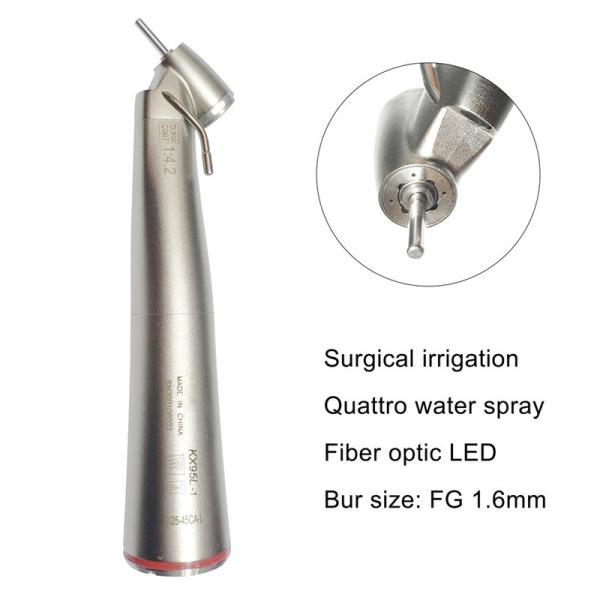 Uma fibra ótica Handpiece cirúrgico dental de 45 graus com Rod de vidro