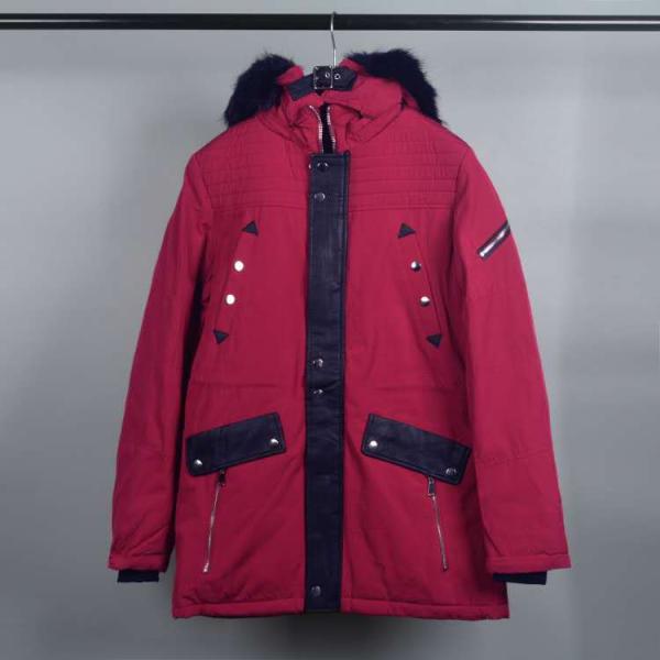 Men's Fur Linning Longline Coats And Jackets Clothing Color Blocked Heavy Parka Jacket