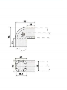 90 Degree Right Angle Aluminum Alloy Joint Outer Joint Aluminum Tube Joints AL-2