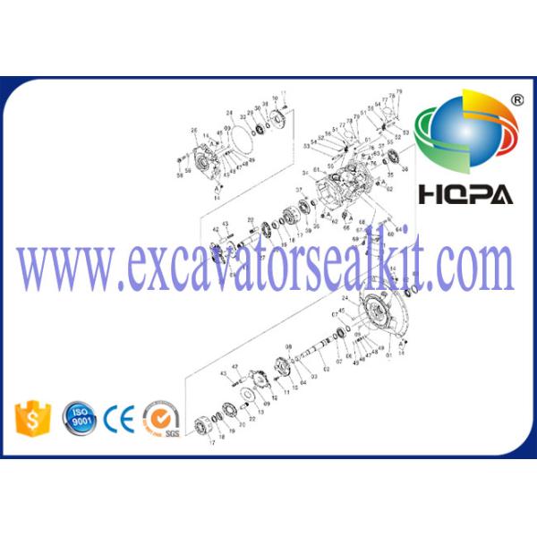 Гидронасос основы части/ХПК055 экскаватора экскаватора ЗС120-6 Хитачи гидравлический