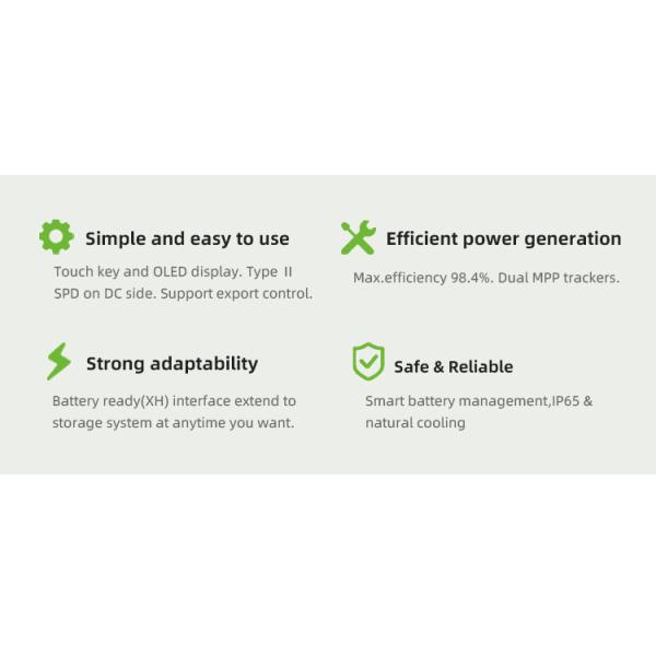 Growatt 5kw 6kw Fase única 220V En la red invertidor solar de conexión para el sistema doméstico