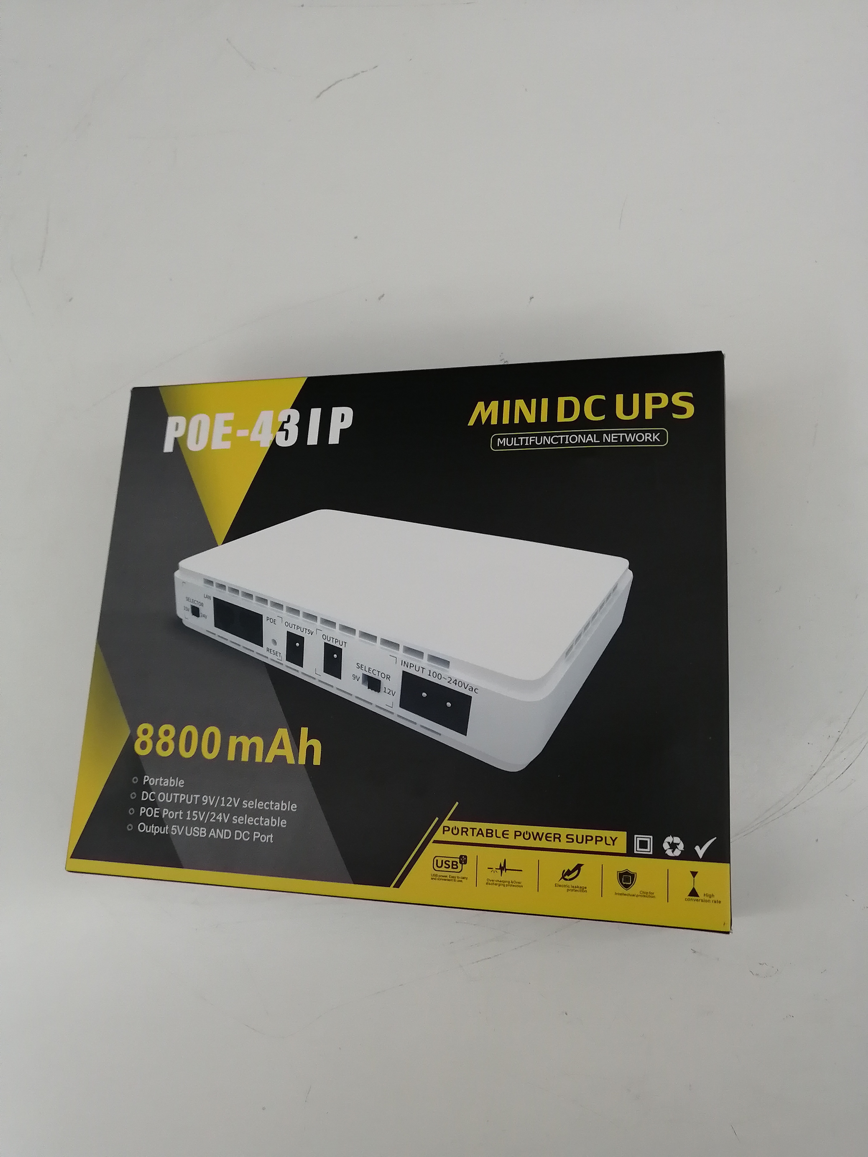 Электропитание UPS POE 431P 17W мини для телефона модема и маршрутизатора Wifi беспроводного