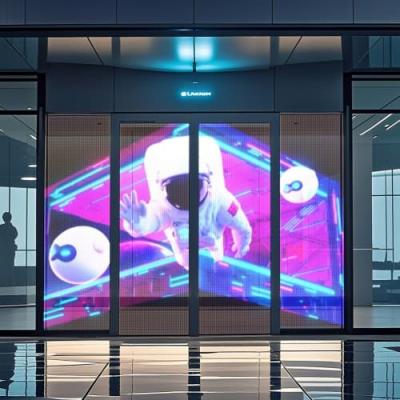 P6 Film LED transparent, fin, léger et flexible, écran auto-adhésif transparent, écrans LED flexibles pour fenêtre en verre et mur