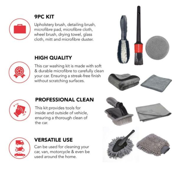 Multipurpose Car Valeting Brushes Car Wheel Rim Cleaning Brush ROSH certificated