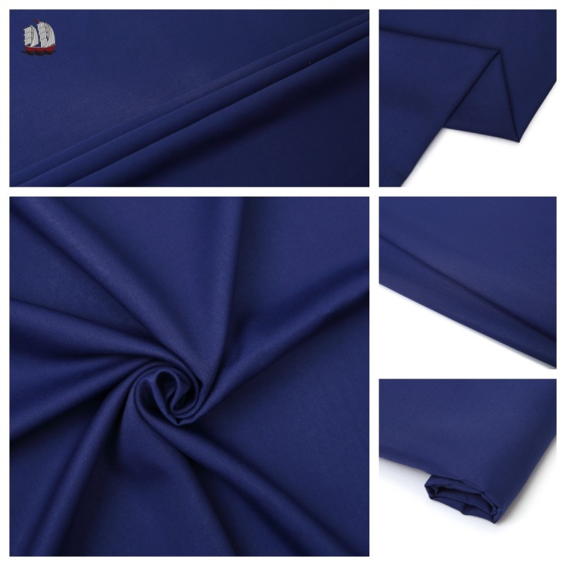 T100% Series Navy Blue Shirt Fabric Wrinkle Resistant Moisture Absorbing