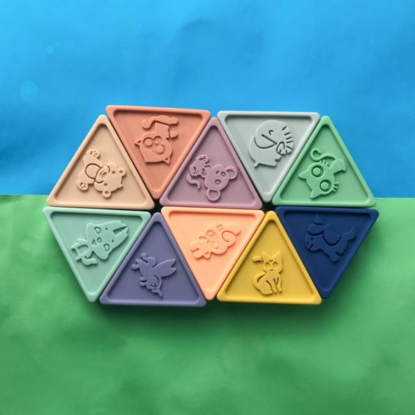 Картины игрушки отработочных детей строительные блоки воспитательной животной триангулярные