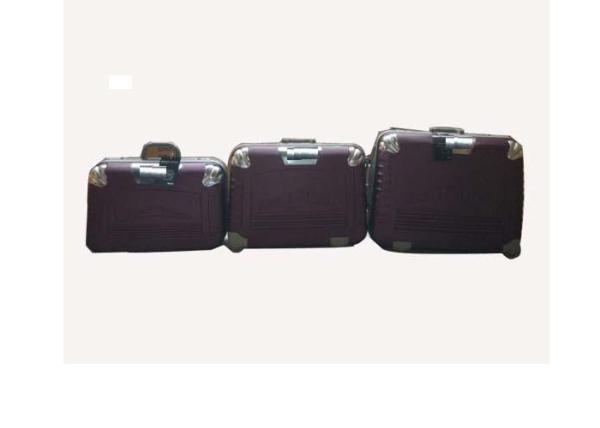 3 Piece Lightweight Hard Shell Suitcase Luggage Set Iron Frame 4 Colors Available