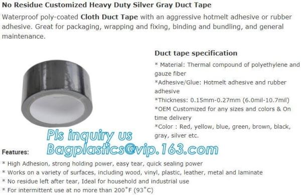 SILVER TAPE, BLACK SCOTH, 2 x 60y Gaffa Cloth Tape Duct Waterproof Heavy Duty Strong gaffer duck tape, BAGEASE, BAGPLAS