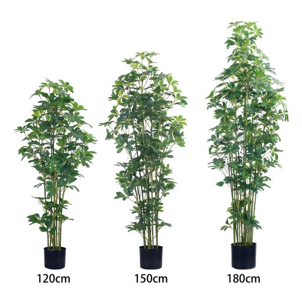 47in 59in 70inTall Real Touch Artificial Schefflera Tree Green Potted Schefflera Plant For Home Decoration