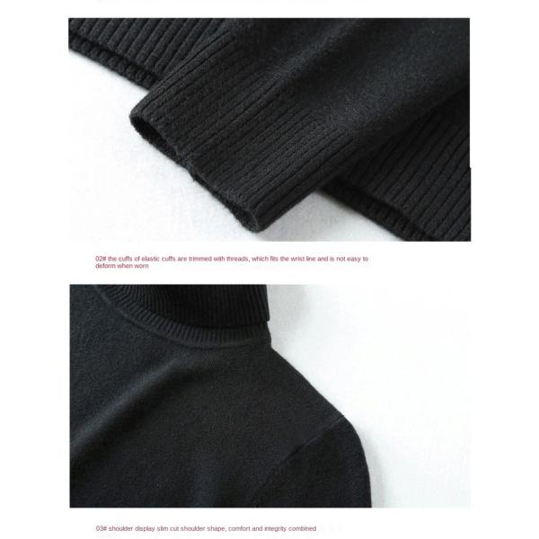 Spring Knitwear High Neck Sweater for Men Windproof Inner Wear Blouse Bottoming Shirt