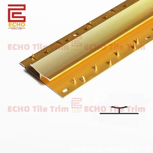 Gold Aluminum Carpet Trim Metal Threshold Floor And Carpet Strip