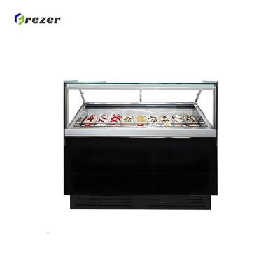 Auto Defrost Ice Cream Display Freezer 12 Pans / 16 Pans Ice Cream Freezer Case