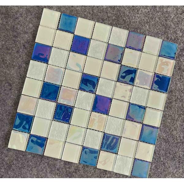 Electroplated Glass Mosaic Tiles 300x300mm for Swimming Pools