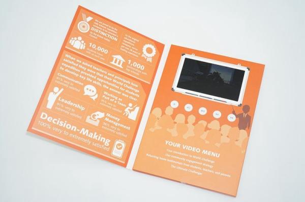 4.3 Inch Professional Lcd Video Brochure Card For Opening Ceremonies , Company Introduction 800*480 4GB
