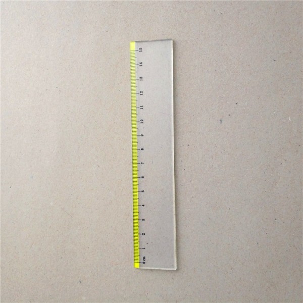 wholesale two color print plastic 15cm ruler set