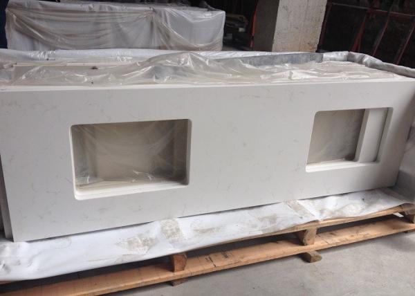 Acid Resistant Granite And Marble Slabs / Durable Quartz Kitchen Surfaces