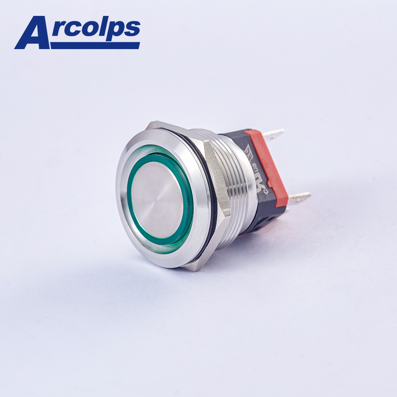 High Temperature 10A Push Button Switch 25mm Push Button Light Switch