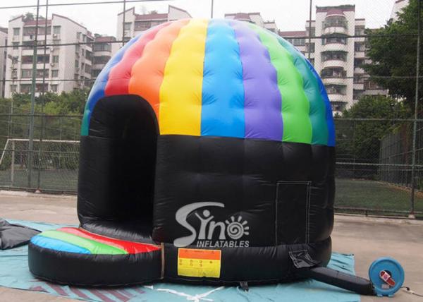 Kids N adults music party disco dome bounce house with light hook made of best pvc tarpaulin