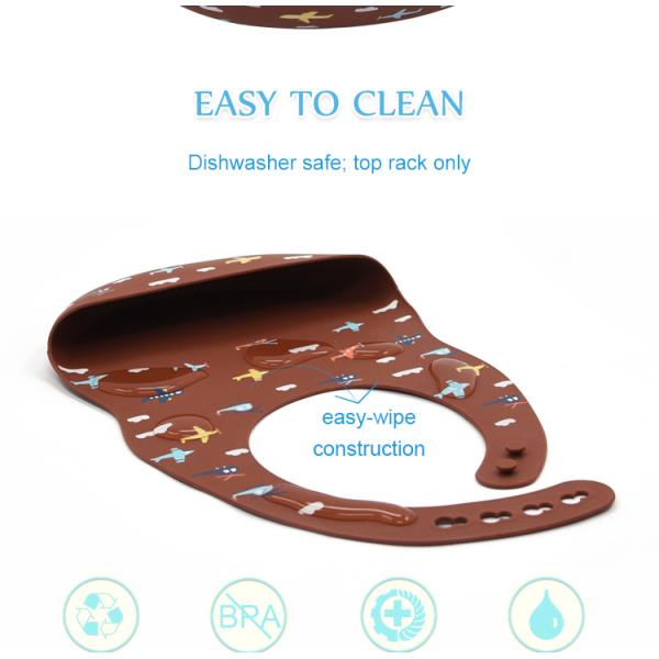 Silicone Roll Up Kids Training Feeding BPA Free Catch Food Bib