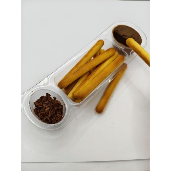 Gourmet Chocolate Dip Crisps with 22% Cocoa Solids and Himalayan Pink Salt in Peel-Seal Dual Pouch
