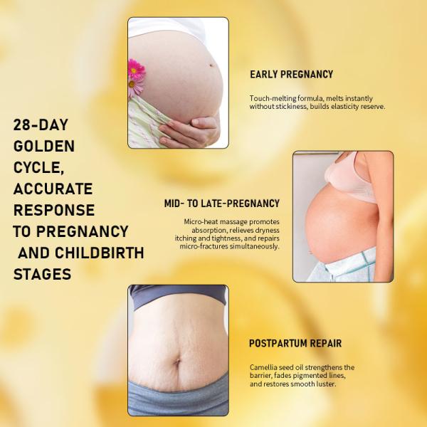 Witch Hazel Centella Asiatica Pregnancy Skincare Line Abdominal Safe Massage Oil For Sagging Skin