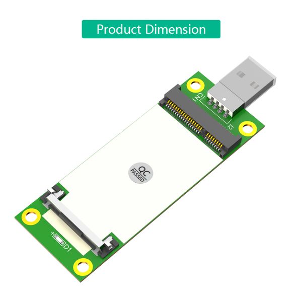 Mini PCI-E to USB Adapter with SIM Card Slot for WWAN/LTE Module - Plug & Play and Compact 31*80mm Size