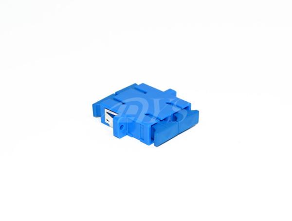 SC/UPC Singlemode Duplex Blue Fiber Optic Adapter With Shutter For Cable TV Network
