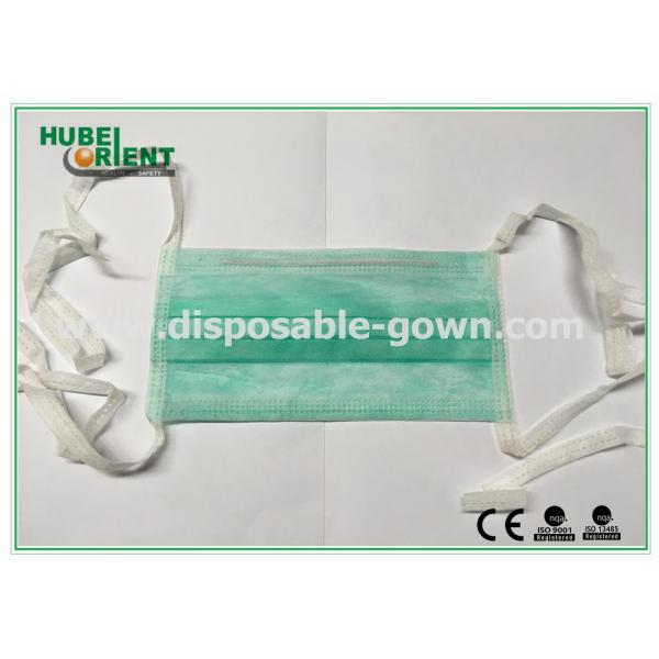 Одноразовая нераздражающая нетканая медицинская маска для лица с галстуком для больницы