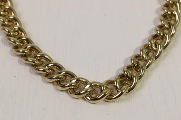 Zeronickel Metal Handbag Chains , 14mm Decorative Metal Chain Electroplated