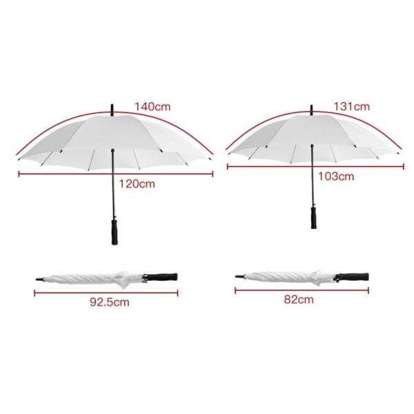 DIY Logo Promotional Sublimation Umbrella Blanks White Color Customized