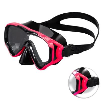 Silicone Scuba Diving Goggles Double Lens Fog Free Snorkel Mask Fall Resistance