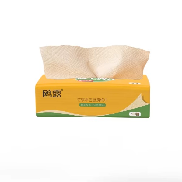 High Quality 2-Ply Disposable Kitchen Tissue Roll OEM Hot Selling Water Absorbent Sustainable Home Kitchen Paper Bag Style