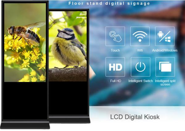 55 assoalho que está a indicação digital, exposição da propaganda do LCD do Signage de Wifi 4G Digitas