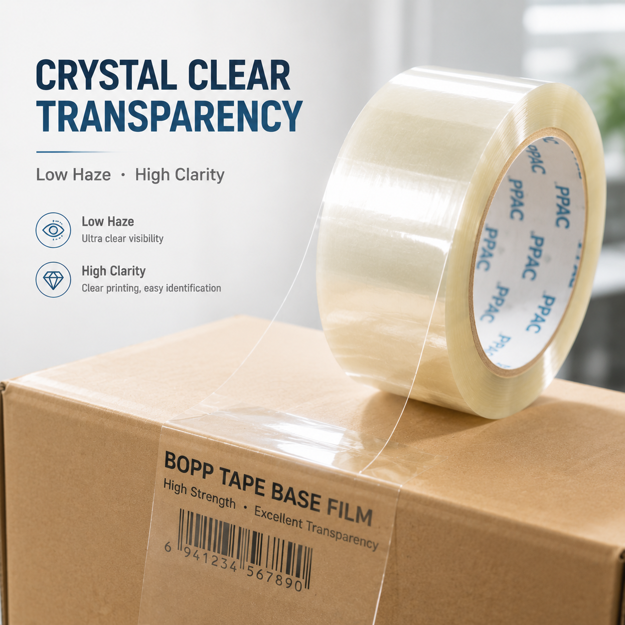 Anti Static BOPP Tape Film ESD Safe Surface Resistivity Control for Electronic Component Carton Sealing
