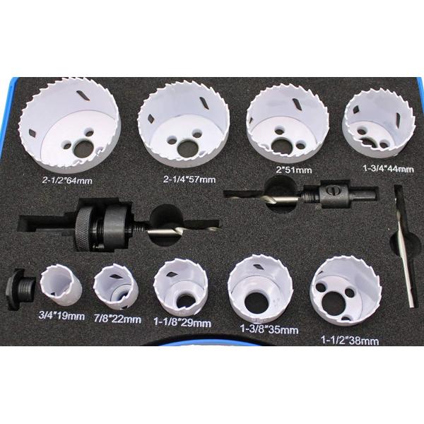 Набор биметаллических коронок HSS M3, 13 предметов, для резки металла