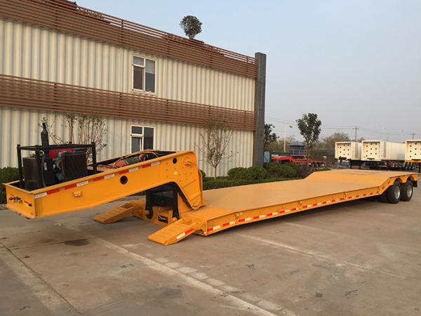 Waterproof Moisture - Proof Lowboy Heavy Equipment Trailers With Steel Mud Guard