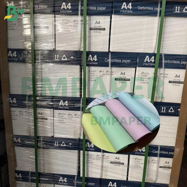 Papel NCR autocopiativo de 80 g/m² en blanco y múltiples colores, tamaño legal 8.5 x 14