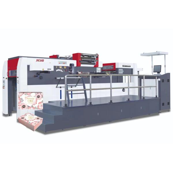 JIGUO TMY-1060H Automatic Die Cutting Hot Stamping Machine Max Paper Size 1060*760mm  Sheet Thickness：Cardboard：0.1-3mm （80-2000gsm） Corrugated board：≤4mm